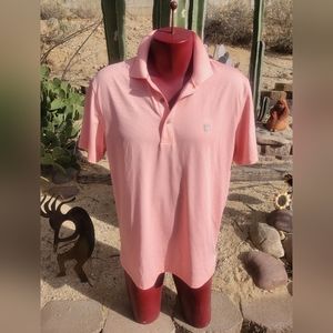 Izod Peach & White Golf Polo Shirt